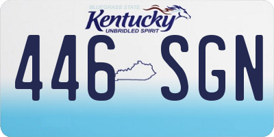 KY license plate 446SGN