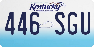 KY license plate 446SGU