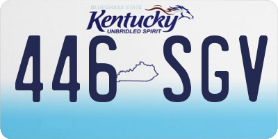 KY license plate 446SGV
