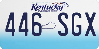 KY license plate 446SGX