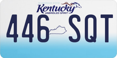 KY license plate 446SQT