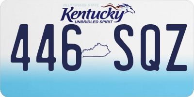 KY license plate 446SQZ
