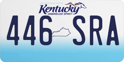KY license plate 446SRA