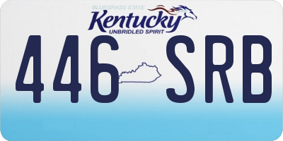 KY license plate 446SRB