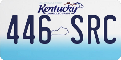 KY license plate 446SRC