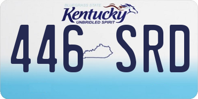 KY license plate 446SRD