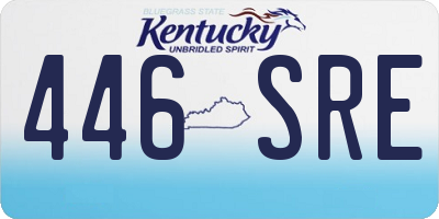KY license plate 446SRE