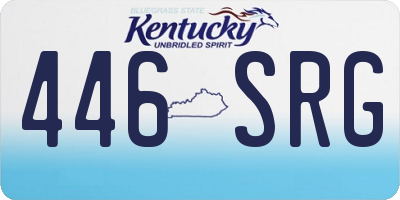 KY license plate 446SRG