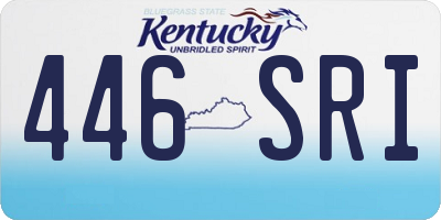 KY license plate 446SRI