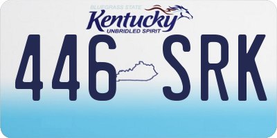 KY license plate 446SRK