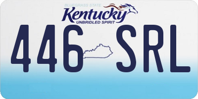 KY license plate 446SRL