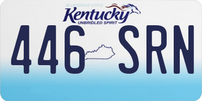 KY license plate 446SRN