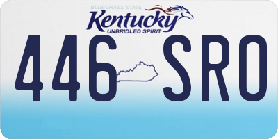 KY license plate 446SRO