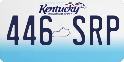 KY license plate 446SRP