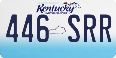 KY license plate 446SRR