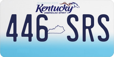 KY license plate 446SRS