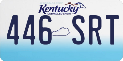 KY license plate 446SRT