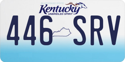 KY license plate 446SRV