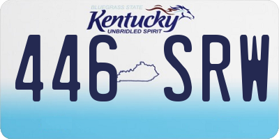 KY license plate 446SRW