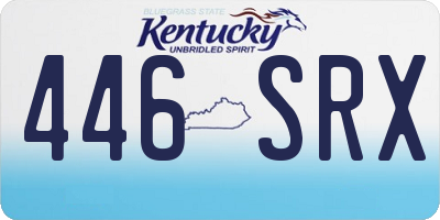 KY license plate 446SRX