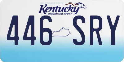 KY license plate 446SRY