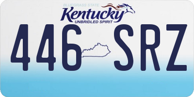 KY license plate 446SRZ