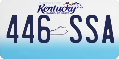KY license plate 446SSA