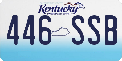KY license plate 446SSB