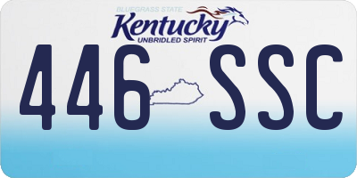 KY license plate 446SSC