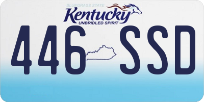 KY license plate 446SSD