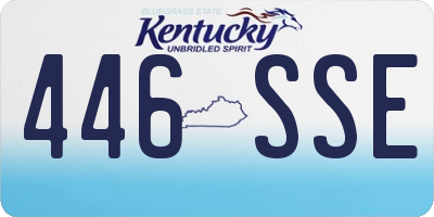 KY license plate 446SSE