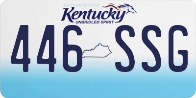 KY license plate 446SSG