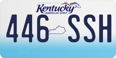 KY license plate 446SSH