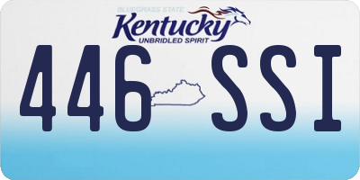 KY license plate 446SSI