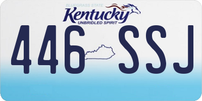 KY license plate 446SSJ