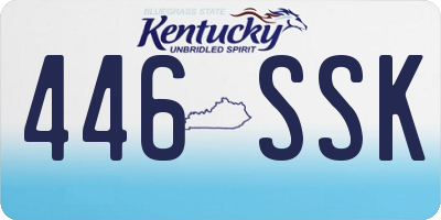 KY license plate 446SSK