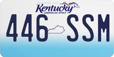 KY license plate 446SSM