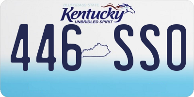 KY license plate 446SSO