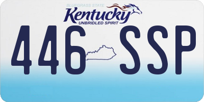 KY license plate 446SSP
