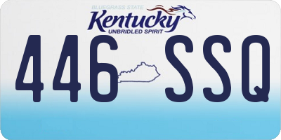 KY license plate 446SSQ