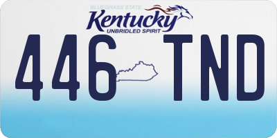 KY license plate 446TND