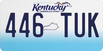 KY license plate 446TUK
