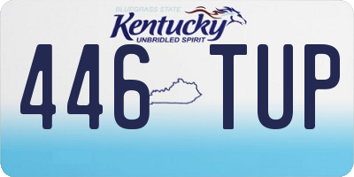 KY license plate 446TUP