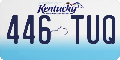 KY license plate 446TUQ