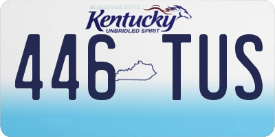 KY license plate 446TUS