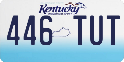 KY license plate 446TUT