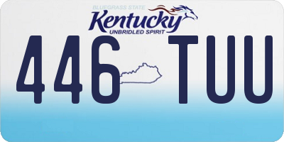 KY license plate 446TUU