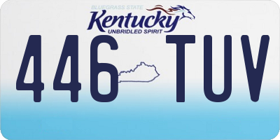 KY license plate 446TUV