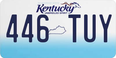 KY license plate 446TUY