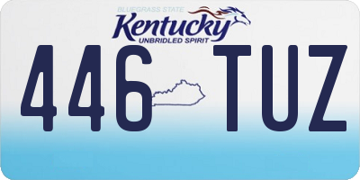KY license plate 446TUZ